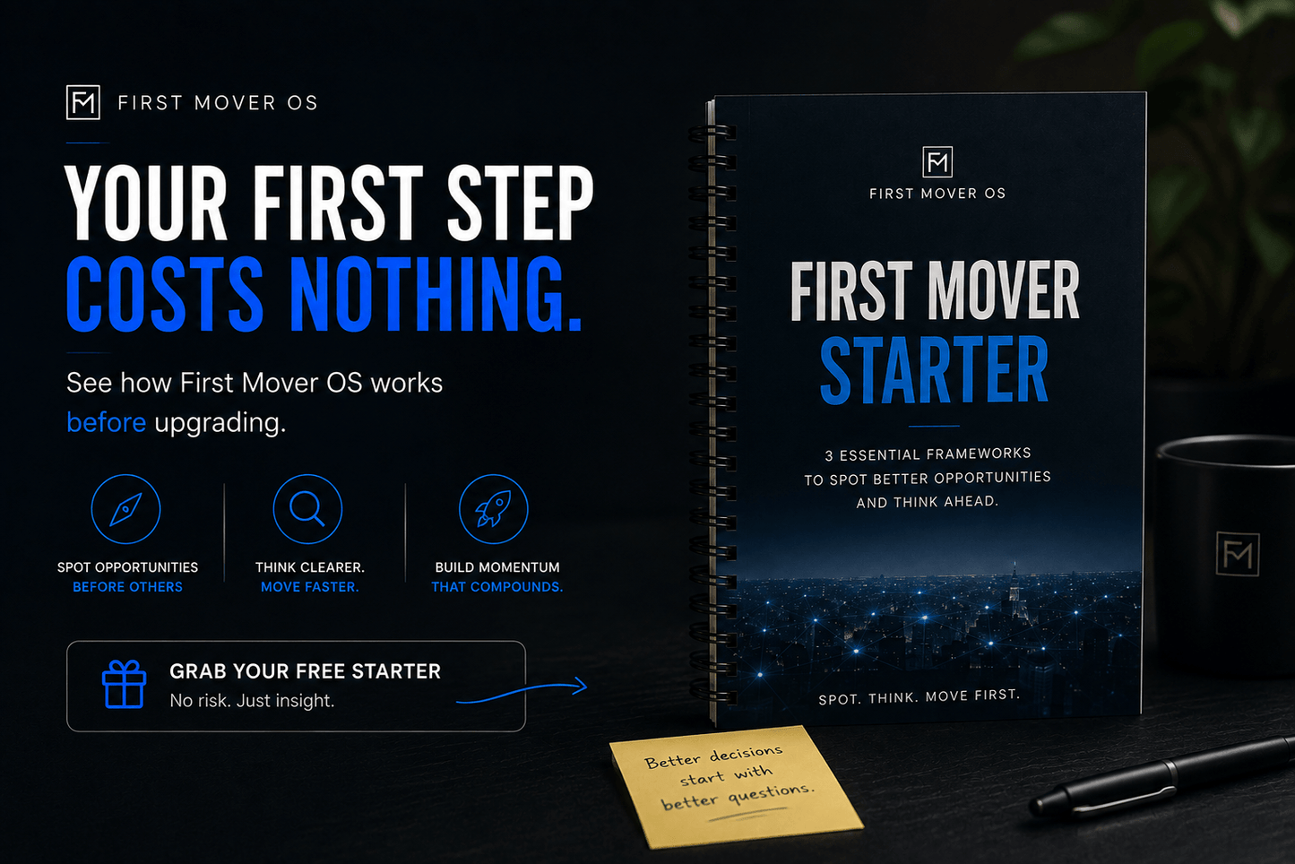 First Mover OS Kit de démarrage gratuit